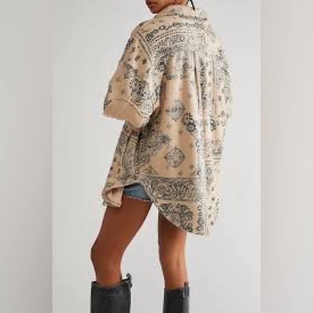 RARE Free People Ruby West Coast Bandana Print Jacket NWT SIZE L